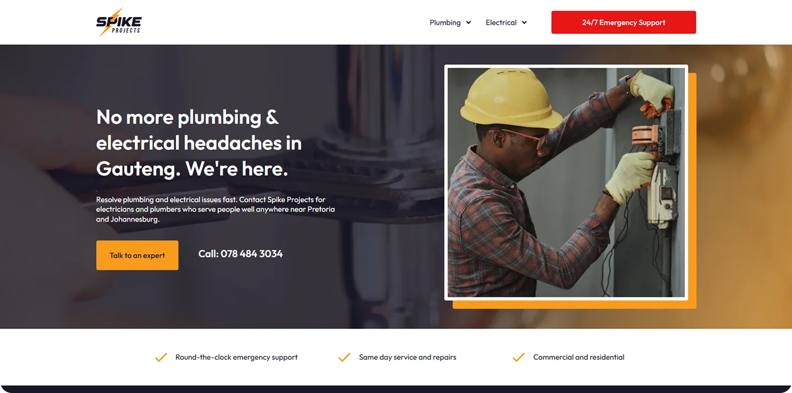 Spike Projects website design by our small business web design team in Pretoria, the Capital City of South Africa